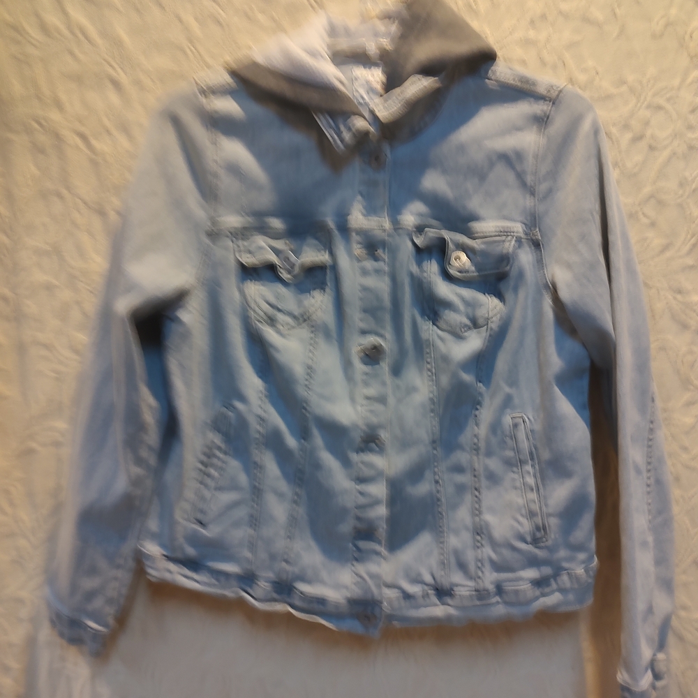 Torrid Hoodie Size 2 Kids Light Blue Denim Jacket